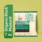 Organic Tattva Black Mustard Seed (7 oz/200 gm) - Organic Mustard Seeds for Cooking & Seasoning - Whole Spices with Natural Oils, Aroma & Flavor - Additives & Chemical Free - USDA Certified