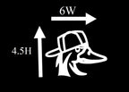 Thistle Brook Cottage Duck with Hat Cool Duck Hunting Outdoors Camping Nature Car Decal 5.5 x 5.5 White Vinyl Hunting Truck Rear Window Windshield