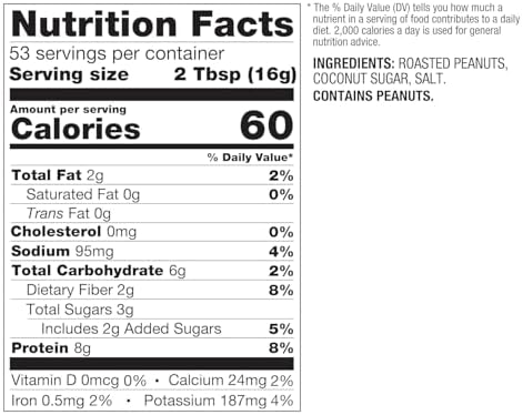 PBfit 30 Ounce Classic Peanut Butter Powder, Powdered Peanut Butter Spread From Real Roasted Peanuts, 8g of Protein 8% DV, Gluten-Free, 60 calories, 87% less fat (Pack of 1)
