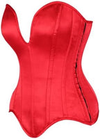 Daisy Corsets Satin Overbust Corset Top for Women. Lingerie, Bustier, and Plus Size. Steel Boned Cincher - Zipper and Lacing