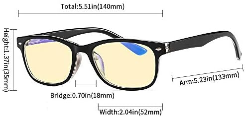 Suertree Blue Light Blocking Computer Glasses Eyewear Anti Blue Gaming Glasses PC Eyeglasses for Women Men