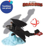 DecoSet How To Train Your Dragon Cake Topper, Cake Decoration With Toothless & Hiccup Figurine and Background Cake Pic For Birthday Cakes & Celebration Bakes