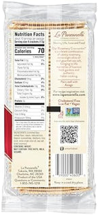 La Panzanella Croccantini, Rosemary Crackers (Pack of 12) - Light Artisanal Crackers, Charcuterie Crackers, Non-GMO, Kosher, 12 x 6 oz