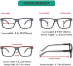 Eyekepper 5-pack Oversized Reading Glasses Square Large Frame Readers for Men and Women - 3 Black and 2 Grey +0.50