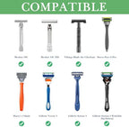 Linkidea 2 Pack Safety Razor Stand, Opening Dia 0.7" (18.5mm) Men Shaving Stand for Bathroom Countertop Compatible with Gillette SkinGuard (Dark Grey)