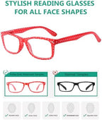 Eyekepper 4 Pack Reading Glasses Polka Dots Design Readers for Women Reading