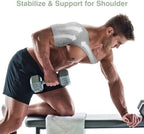 Shoulder Brace: Rotator Cuff Support Brace Wrap for Men and Women - Shoulder Compression Sleeve for Preventing Strains and Dislocation, M