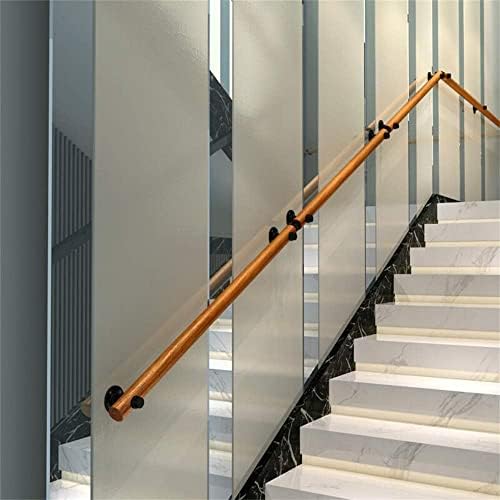 Pine Wooden Handrail 1FT-20FT Solid Anti-Slip Indoor Safety Rails for Stairs Villas Bars - 2FT Length Durable and Stylish Handrails for Enhanced Safety