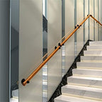 Pine Wooden Handrail 1ft-20ft Solid Anti-Slip Safety Rails for Indoor Use Perfect for Stairs Villas Bars - 4FT Length