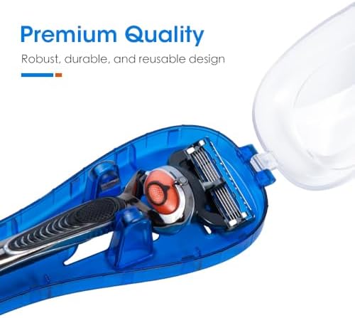Nincha Manual Razor Travel Case Portable Plastic Manual Razor Trimmer Protector Blue