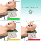 Adult Intubation Manikin Model, Oral Nasal Tracheal Intubation Simulation Airway Management Trainer for Professional Nurse Emergency Education