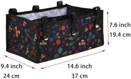 Walker Bag Under Seat for Four Wheel Rollator, Rollator Bag Tote Organizer Pouch Storage to Walkers for Senoirs, Walker Accessories (Clover, large)