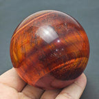 5-6CM/1.97-2.36inch Natural Crystal Red Tiger Eye Ball Quartz Massage Polished Spheres Reiki Healing Exquisite Room Decor Rock Ball Souvenirs Gift(Red Tige Eye, 50-60mm)