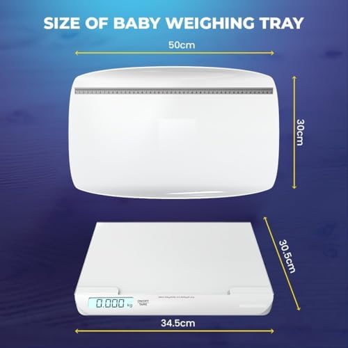 Digital Baby Weighing Scale with Height Meter & Baby Tray - Infant Weighing Machine - Up to 20Kg Weight Capacity - Accurate and Reliable Measurements