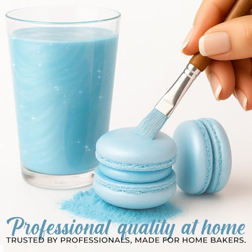Luster Dust Edible Cake Decorations, Light Blue Edible Dust for Cake Edible Luster Dust for Cupcake Decorations, Cake Drip, Light Blue Edible Paint for Cakes, Edible Shimmer Dust for Drinks