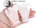 QINJIEJIE 3" Quartz Crystal Angel Decor Healing Statue - Polished Gemstone Big Guardian Angels for Office, Desk, Room - White Crystal Decorations, Spiritual Gifts