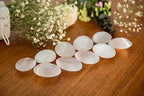 JIC Gem 10 pc Natural Selenite Palm Stone Rocks 5cm for Reiki Chakra Healing Home Decor