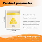 Augeny 30PCS Easy Stick-On Disposable Car Trash Bags, Self -Adhesive Waterproof Car Garbage Bags, Portable Leak Proof Vomit Bags Suitable for Car, Bedroom, Office, Kitchen (Yellow & Cyan)