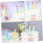 50Pcs Candle Pattern Cake Toppers Festive Candle Shaped Decorations for Birthday Parties and Celebrations