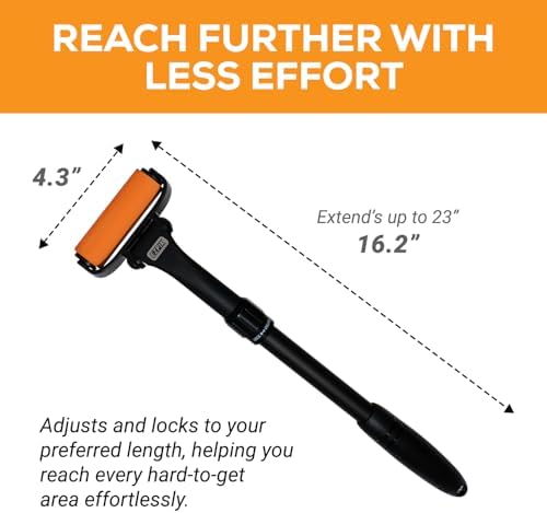 EZPIK Lotion Applicator for Back, Extendable up to 23" - Curved Design Back Lotion Applicator for Elderly/Seniors with Limited Mobility, Lotion Stick & Sunscreen Applicator for Skin Cream, Oils & More