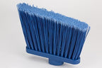 SPARTA 41082EC14 Plastic Color Coded Broom, Flagged Bristles, Long Broom With Angled Head For Large Debris, 56 Inches, Blue