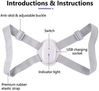 Smart Posture Corrector, Upper Back Brace with Vibration Intelligent Posture Reminder, Posture Trainer for Women/Kids/Men, Prevent Humpback, Help to Keep Right Posture to Develop a Good Habit (Gray)