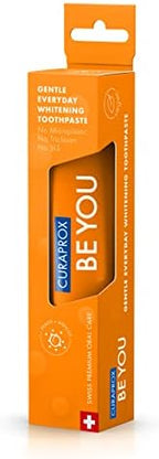 Curaprox Whitening Toothpaste – for Fresh Breath & Gum Care | Enzymatic Formula, Peach & Apricot Flavour, Orange, 60ml | Vegan, SLS-Free, Fluoride 950ppm | Swiss Made