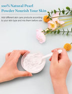 Freshwater Pearl Powder Organic, 100g100% Natural Pearl Powder,DIY Skincare —DIY Antioxidant, Deep Cleansing, Pore-Shrinking, Anti-Aging Mask