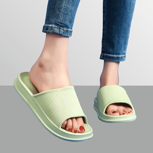 Crazy Lady Cloud Slippers for Women and Men Indoor & Outdoor Pillow Slippers Non Slip Quick Drying Shower Slides Bathroom Sandals Light Weight EVA Platform Environmental Friendly Casual Shoes
