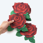Cheerland Red Rose Cocktail Napkins Valentine's Day Paper Napkin Twilight Disposable Paper Napkins for Vampire Halloween Spring Luncheon Romantic Dinner Party Supplies Decoration Pack of 50