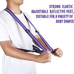 Macarrie 15 Pcs High Visible Reflective Running Vest Bulk Adjustable Safety Vest Elastic Straps Gear Night Walking Outdoor