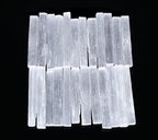 XIANNVXI 4 Inches Selenite Sticks 12PC Large Selenite Crystal Wands White Raw Rough Crystals Bulk for Healing Reiki Metaphysical Energy Drawing Protection Wiccan Altar Supplies Meditation