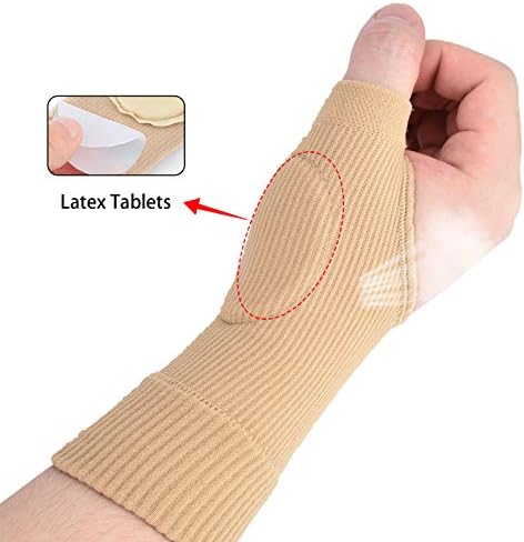 Wrist Thumb Compression Arthritis Gloves(1 Pair),Breathable Wrist Support Brace Wrist Sleeve with Gel Thumb Injury Pads,Comfortable Carpal Tunnel Sleeve for Hand Joint Relieve Pain