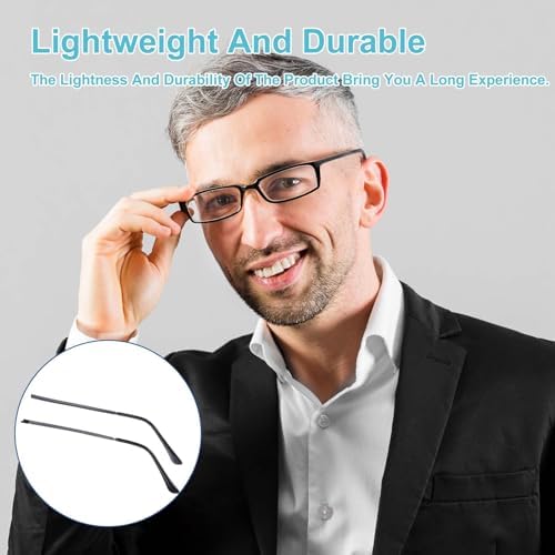 1 Pair Metal Glasses Arm Replacement, Universal Eyeglasses Repair Kit with Screws and Glasses Legs Replacement, Eye Glasses Tightening Kit Include Screws, Washers, Screwdrivers