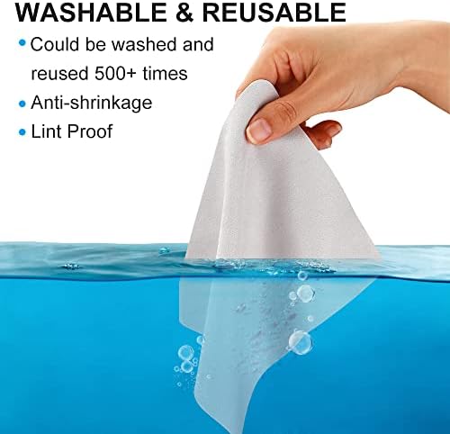 100 PCS Glasses Clean Cloth Suede, Lens Clean Cloth for Lenses, Glasses, Screens, Cameras, iPad, iPhone, Eyeglasses (6"x7", 100PCS/Grey)