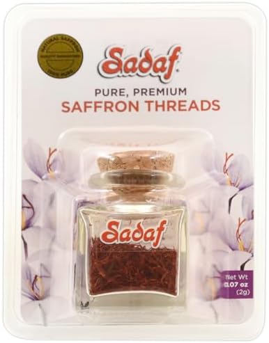 Sadaf Premium Saffron Threads - Premium Grade 'A' Saffron for Cooking - Pure Saffron Delight - Kosher - 2 g Bottle