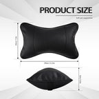 2 Pack Car Neck Pillow Soft Breathable Headrest Pillows for Driving Support, Universal Fit for Most Car Seats Decor Accessories（Black）