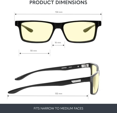 GUNNAR - Blue Light Reading Glasses - Blocks 65% Blue Light - Vertex