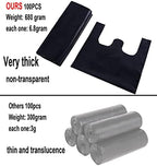200 Counts Kitchen Garbage Bags 4 Gallon Black Trash Bags with Handles 1.8mil Thick Contractor Bags, Picnic, Kitchen, Daily Use, Bedroom Waste Bin Garbage Bags, Bulk Bags