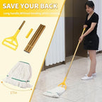 Commercial Mop Bucket with Side-Press Wringer for Floor Cleaning, 35 Quarts, Yellow, Including One Commercial Mop