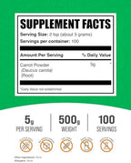 BulkSupplements.com Carrot Powder - Superfood Powder Supplement, Carrot Supplement - for Smoothies & Baking, Vegan & Gluten Free, 5g per Serving, 500g (1.1 lbs) (Pack of 1)