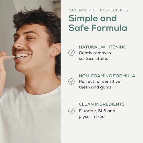 Georganics Whitening Mineral Toothpaste Powder – Spearmint – Stain Removing & Teeth Whitening -4.2 oz