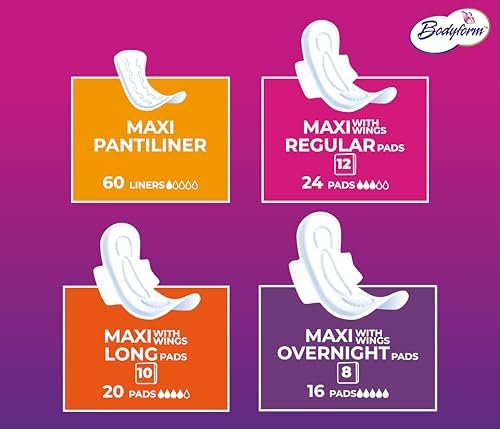 Bodyform Luxe Feminine Care Value Combo Pack, Variety Pack, Cushion-Soft & Ultra-Absorbent, Daily Freshness & Protection (60 Count)