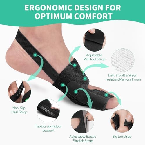 Bunion Corrector for Women Men, Bunion Splint Brace Hallux Valgus Correction Big Toe Straightener for Daily Use, 1 Pair