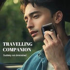 Tulzim Electric Foil Shaver for Men: Portable Electric Razor for Beard/Face - 3 Floating Blade LED Display USB-C Fast Rechargeable - IPX7 Waterproof for Travel & Home,Dark Black