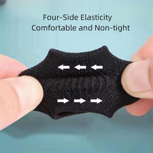 10 pcs Black Finger Protector Sleeve Elastic Compression Finger Support Brace Sports Aid Arthritis Band Wraps for Basketball Tennis,Baseball Cricket Volleyball Badminton Boating