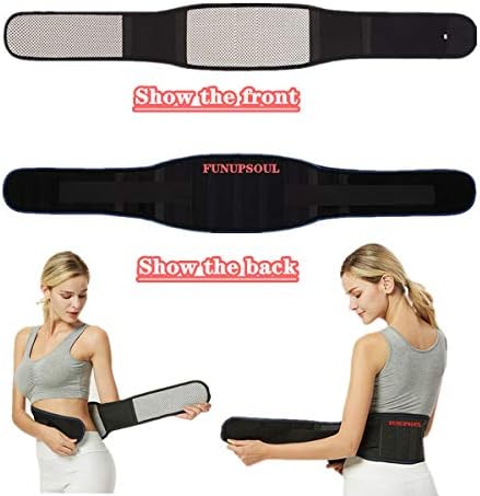 Thermal Magnetic Therapy Lumbar Support Belt Lower Back Brace for Men and Women, Self-Heating Waist Strap with Gauss Magnets (X-Large)