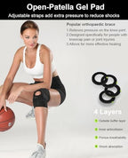Knee Brace for Women Men with Side Stabilizers, 2 Pack Knee Braces for Knee Pain ACL MCL Arthritis Joint Pain Relief, Adjustable Compression Sleeve Patellar Tendon Support Strap