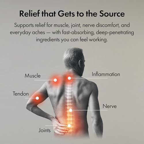 Pain Relief Cream – Fast-Acting Topical for Muscle, Joint & Nerve Deep-Absorbing, Long-Lasting Formula with Natural Ingredients – Cooling Sensation – 3.3oz Tube – Made in USA