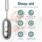 Sleep Aid Device, Micro-Current Sleep Instrument Anxiety Device, Portable Rechargeable Sleep Aid for Anxiety and Insomnia (Silver)